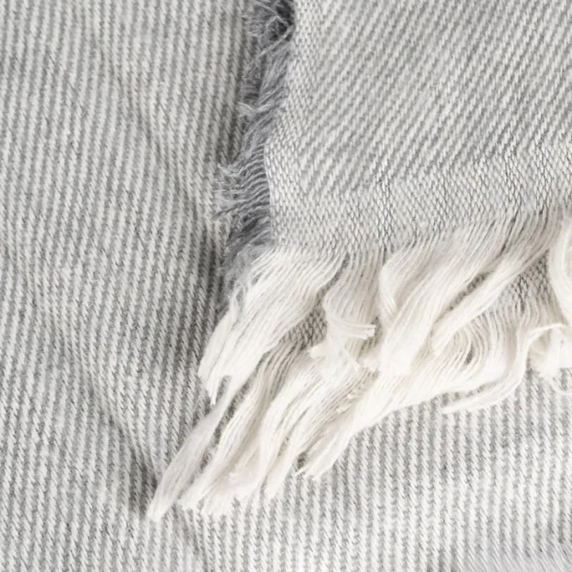 Manta Algodão Cinza