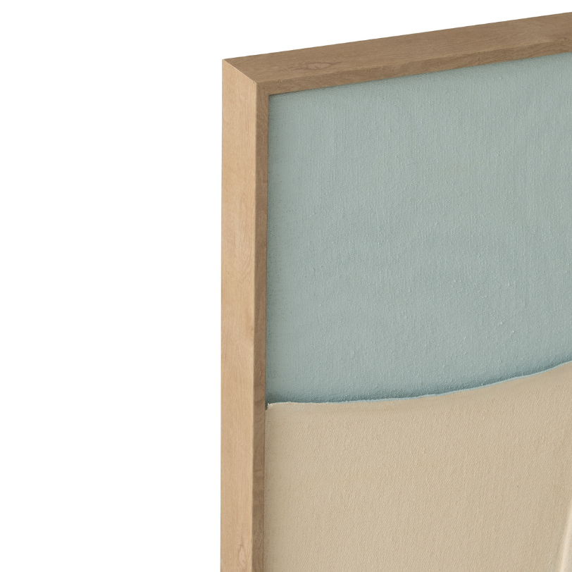 Quadro Abstrato Azul / Off-White