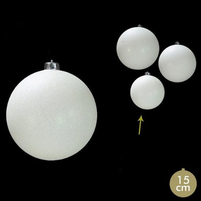 Bola purpurina branca 15