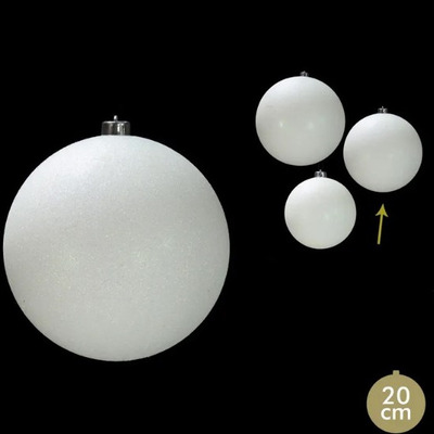 Bola purpurina branca 20